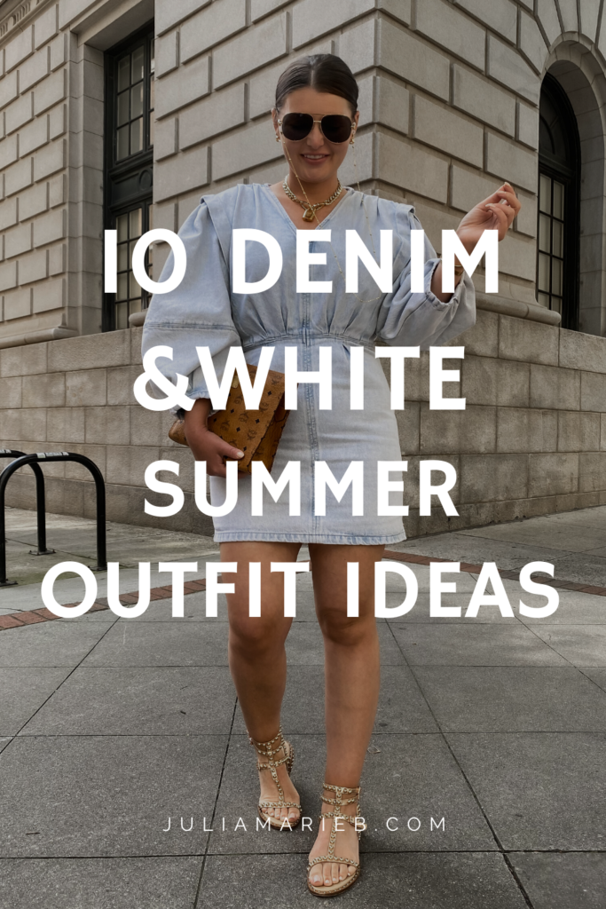 10 DENIM (& white) SUMMER OUTFIT IDEAS: http://www.juliamarieb.com/2020/06/03/10-denim-(&-white)-summer-outfit-ideas/ @julia.marie.b