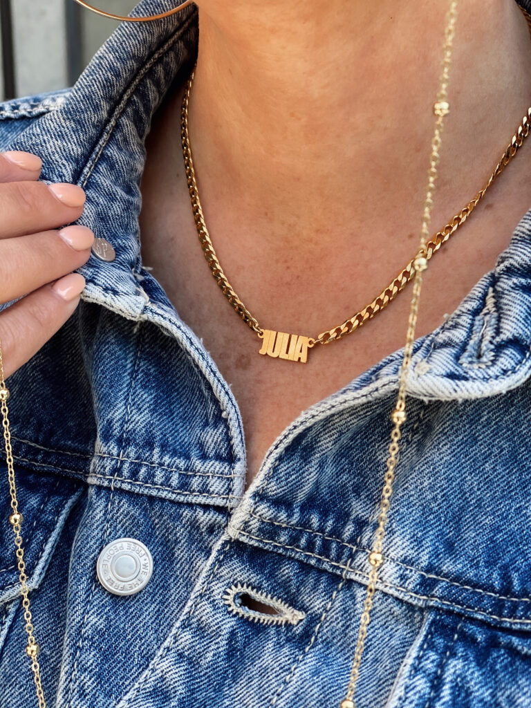 90'S INSPIRED NAME NECKLACE @julia.marie.b