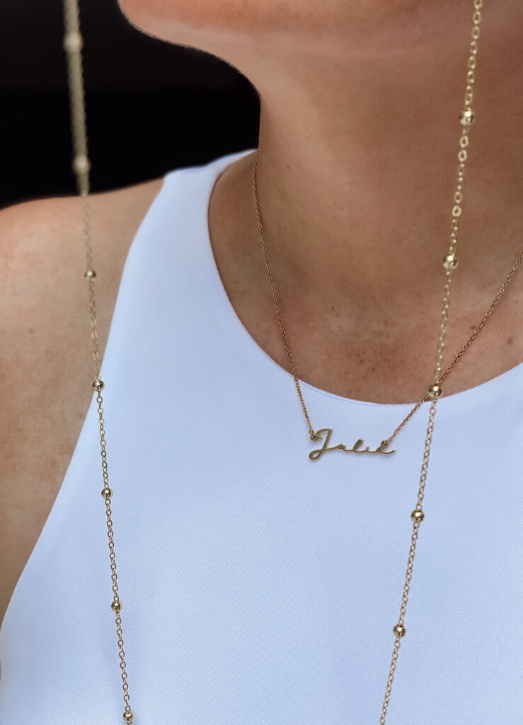 SCRIPT NAME NECKLACE @julia.marie.b