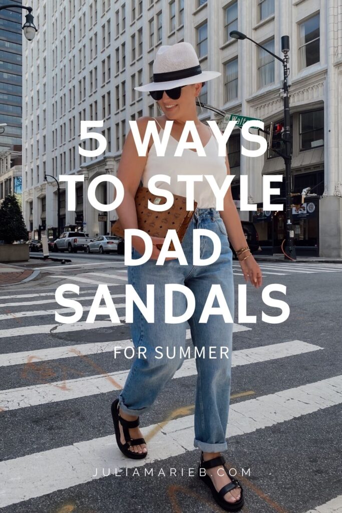 5 WAYS TO WEAR DAD SANDALS: http://www.juliamarieb.com/2020/06/07/5-ways-to-style-dad-sandals-|-the-rule-of-5/ | @julia.marie.b
