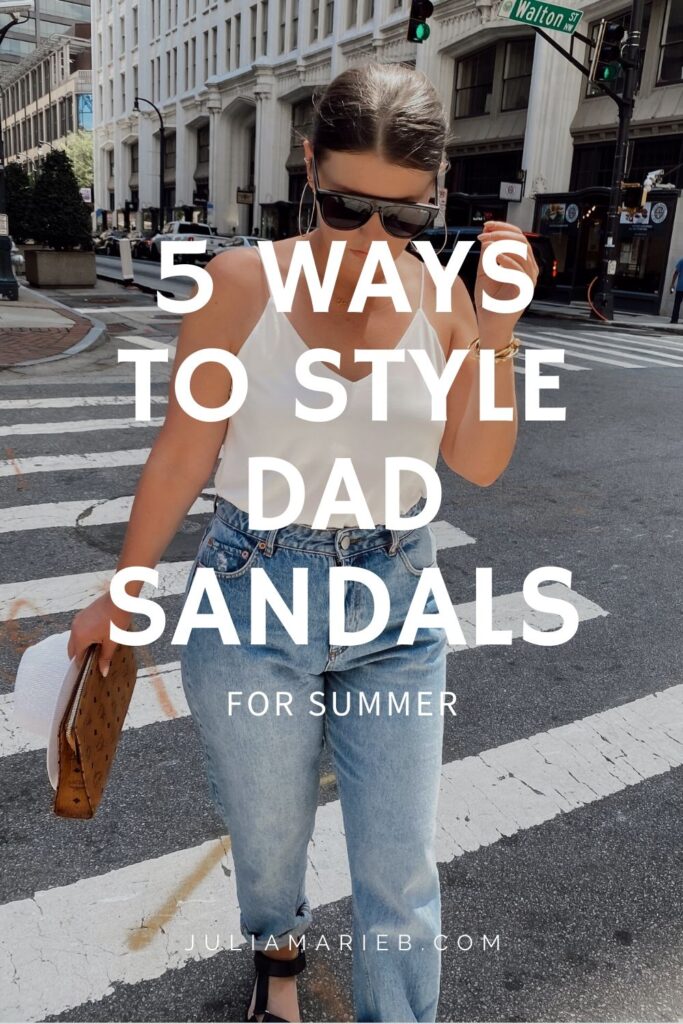 5 WAYS TO WEAR DAD SANDALS: http://www.juliamarieb.com/2020/06/07/5-ways-to-style-dad-sandals-|-the-rule-of-5/ | @julia.marie.b