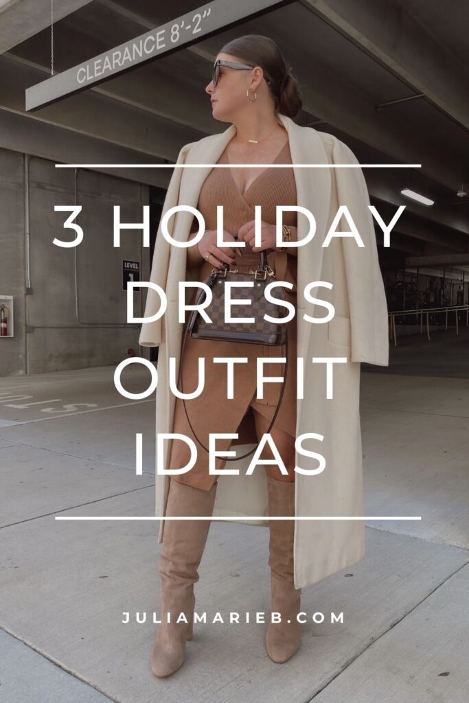 3 HOLIDAY DRESS OUTFIT IDEAS: http://www.juliamarieb.com/2020/11/22/3-holiday-dress-outfit-ideas/ | @julia.marie.b