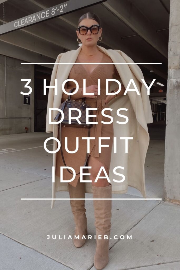 3 HOLIDAY DRESS OUTFIT IDEAS: http://www.juliamarieb.com/2020/11/22/3-holiday-dress-outfit-ideas/ | @julia.marie.b
