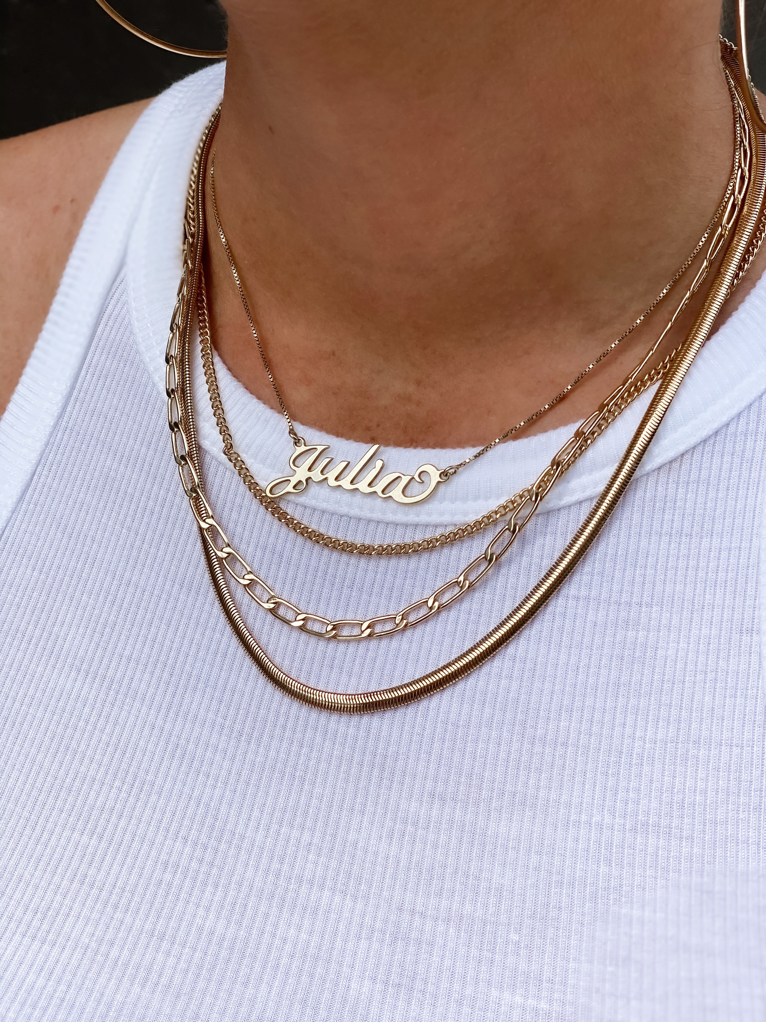 BEST NAME NECKLACES FOR SUMMER: http://www.juliamarieb.com/2021/05/19/sjm-summer-collection/. @julia.marie.b