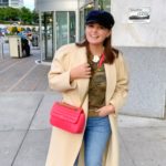 FALL FASHION: OVERSIZED FLOOR LENGTH COAT & BAKER BOY HAT @julia.marie.b