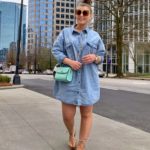 SPRING OUTFIT: OVERSIZED DENIM SHIRT DRESS @julia.marie.b