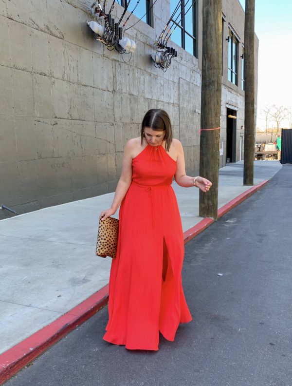 SPRING OUTFIT: RED MAXI DRESS