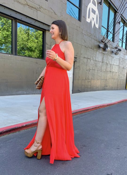 SPRING OUTFIT: RED MAXI DRESS