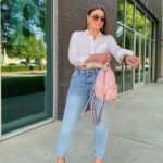 DENIM AND WHITE OUTFIT @julia.marie.b