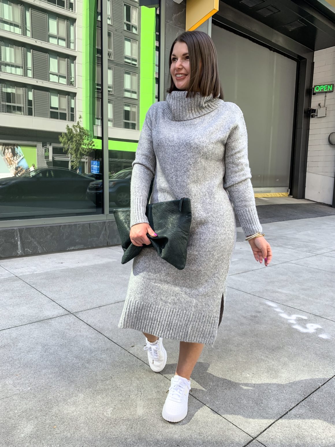 HOW TO STYLE A SWEATER DRESS FOR FALL