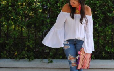 Summer Trend: Romantic Off The Shoulder Top. Don’t Forget The Bell Sleeves.