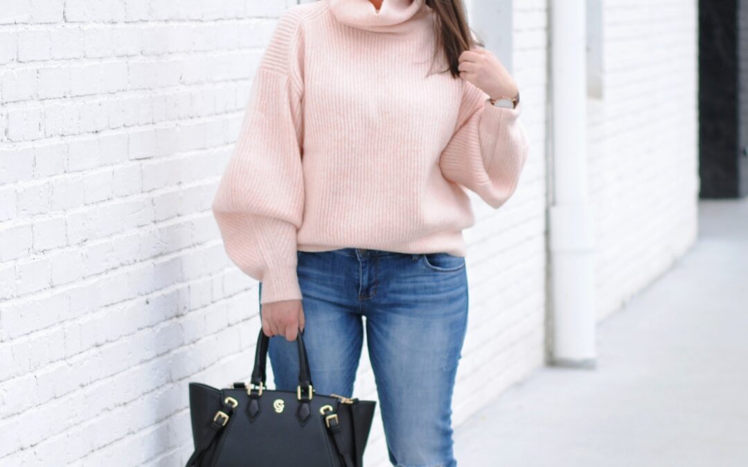 How to Style an Over Sized Balloon Sleeve Sweater