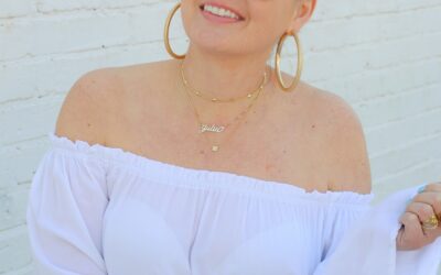 Summer Fashion: White OTS Top & Distressed Denim