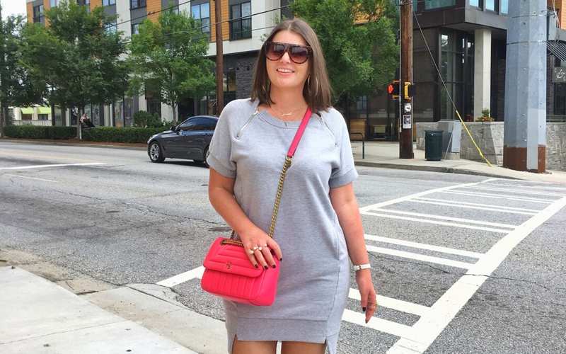 Grey Sweatshirt Dress
