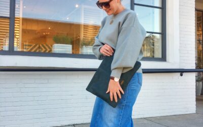 FALL FASHION: DENIM MIDI SKIRT