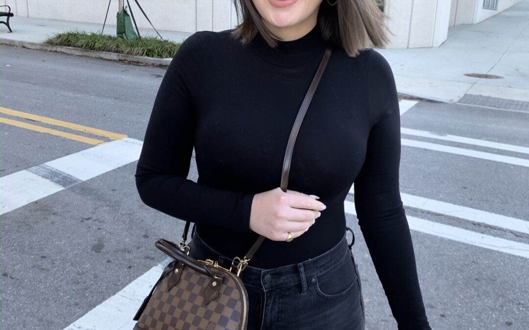 5 WAYS TO STYLE YUMMIE BLACK MOCK TURTLENECK BODYSUIT | THE RULE OF 5
