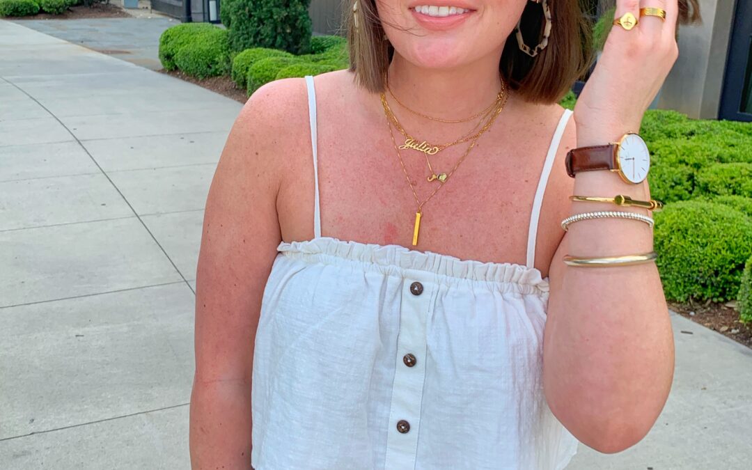 SUMMER OUTFIT: CLASSIC DENIM AND WHITE SWING CROP TOP